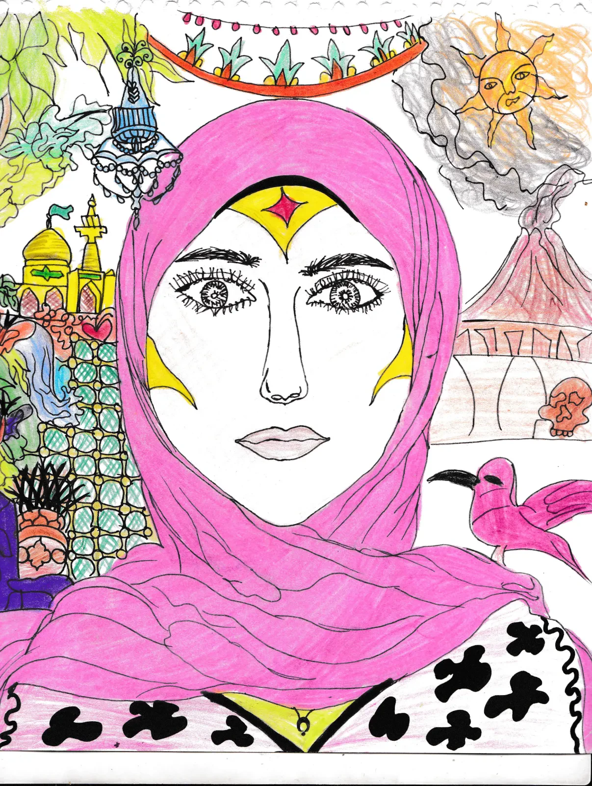 Portrait Inspired by Frida Kahlo
