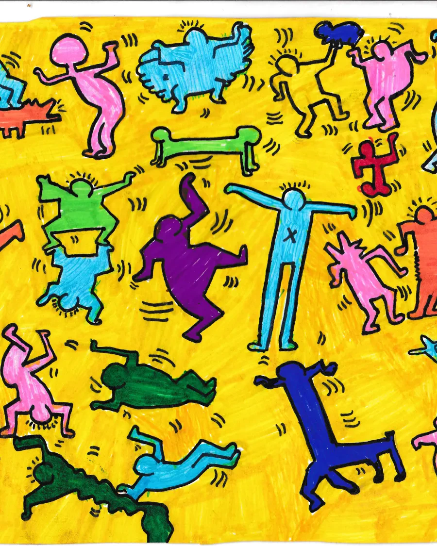 Keith Haring Inspired Figures